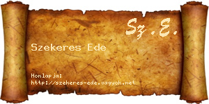 Szekeres Ede névjegykártya