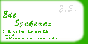 ede szekeres business card